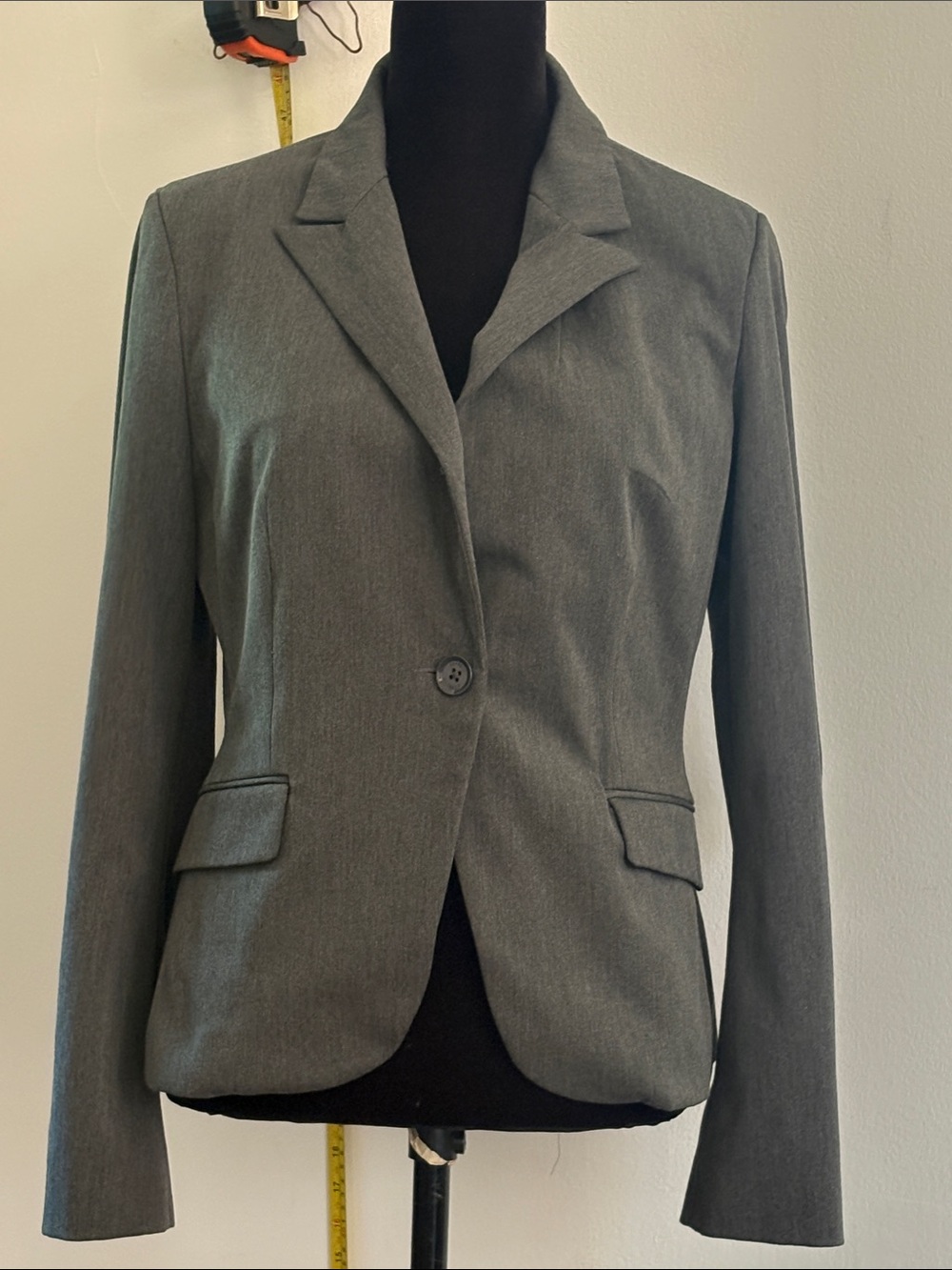 Express Women's Gray Single-Button  Blazer 12sz